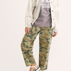 NWT FP Remy high waist camo crop jeans.